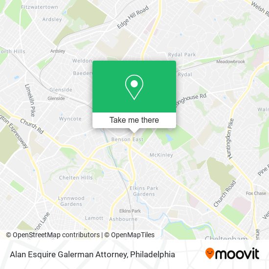 Alan Esquire Galerman Attorney map