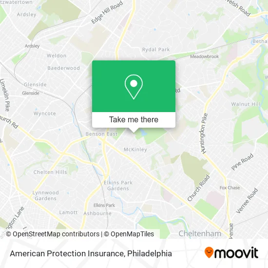 American Protection Insurance map