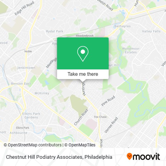 Mapa de Chestnut Hill Podiatry Associates