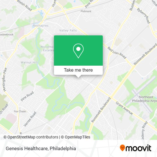 Genesis Healthcare map