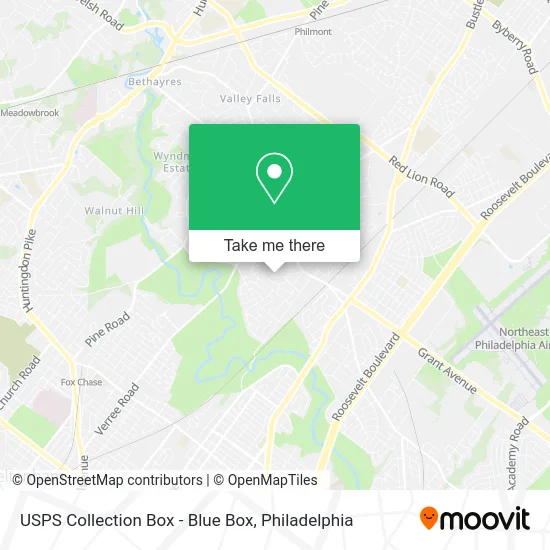 USPS Collection Box - Blue Box map