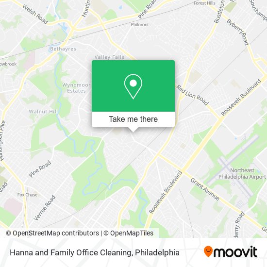 Hanna and Family Office Cleaning map