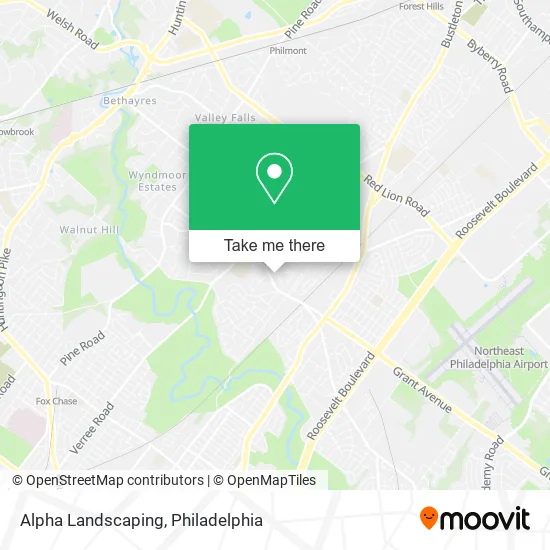 Alpha Landscaping map