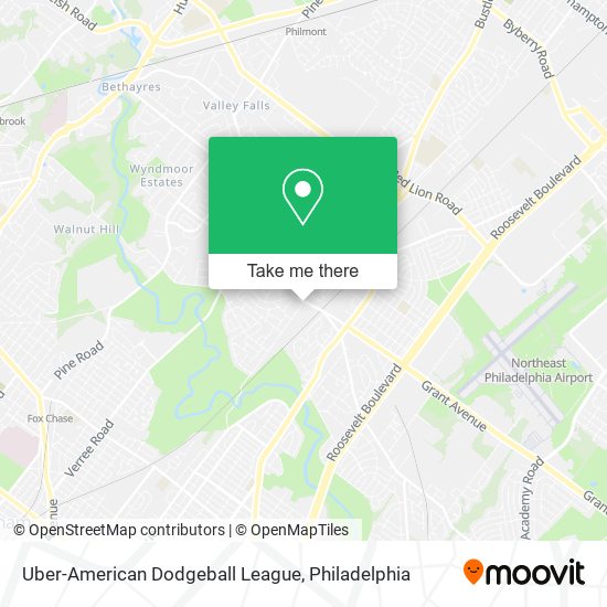 Mapa de Uber-American Dodgeball League