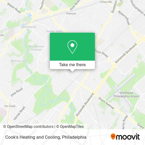Cook's Heating and Cooling map