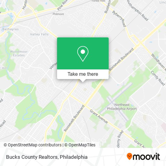 Mapa de Bucks County Realtors