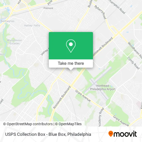 USPS Collection Box - Blue Box map