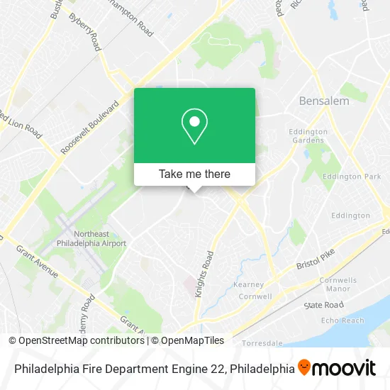 Philadelphia Fire Department Engine 22 map