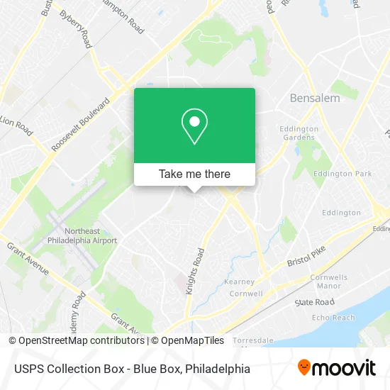 USPS Collection Box - Blue Box map