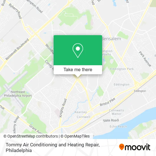 Tommy Air Conditioning and Heating Repair map