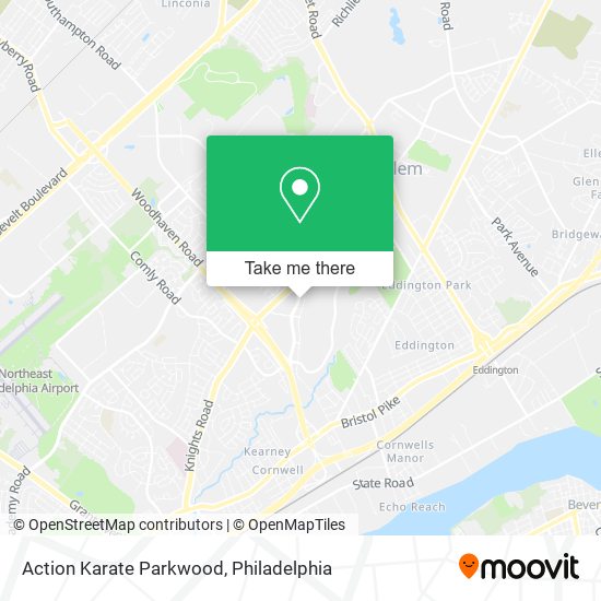 Action Karate Parkwood map