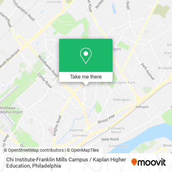 Mapa de Chi Institute-Franklin Mills Campus / Kaplan Higher Education