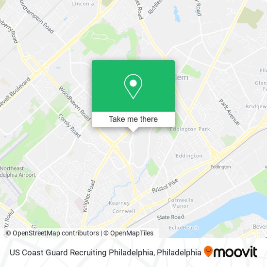 US Coast Guard Recruiting Philadelphia map