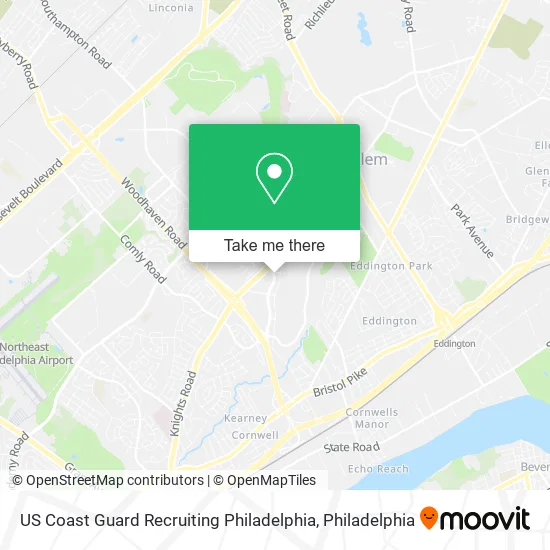 US Coast Guard Recruiting Philadelphia map