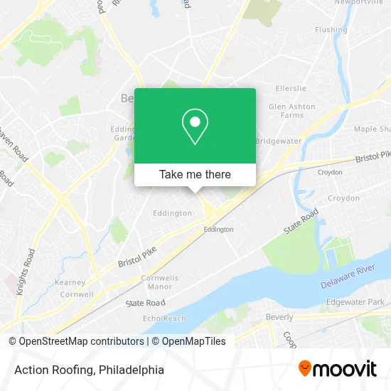 Action Roofing map