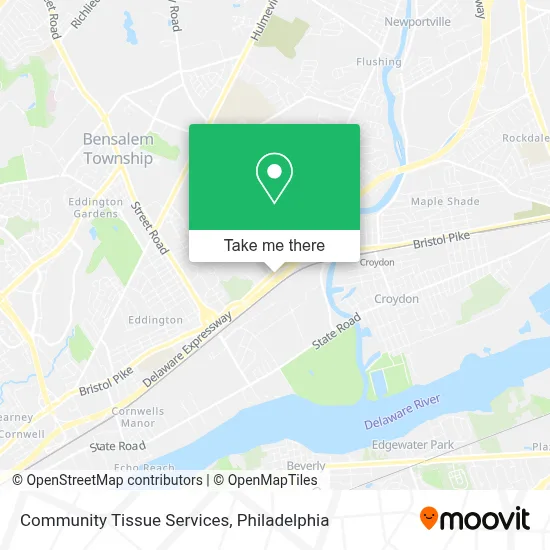 Community Tissue Services map