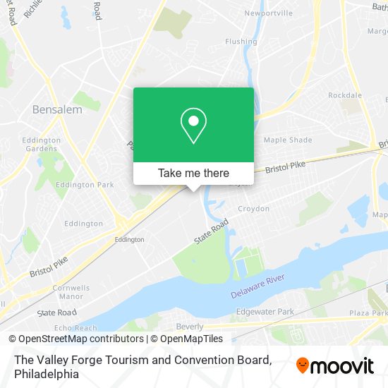 Mapa de The Valley Forge Tourism and Convention Board