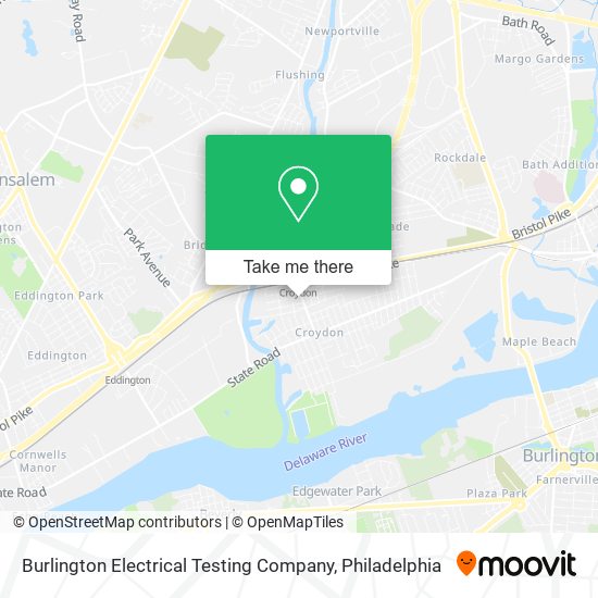 Burlington Electrical Testing Company map