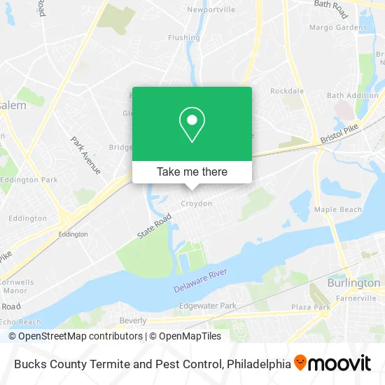 Bucks County Termite and Pest Control map