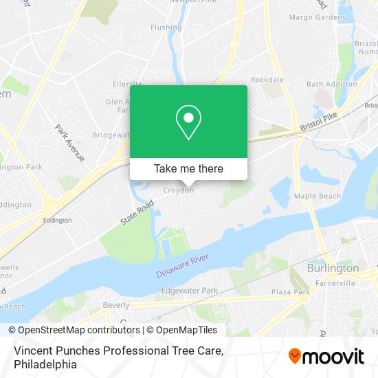 Vincent Punches Professional Tree Care map