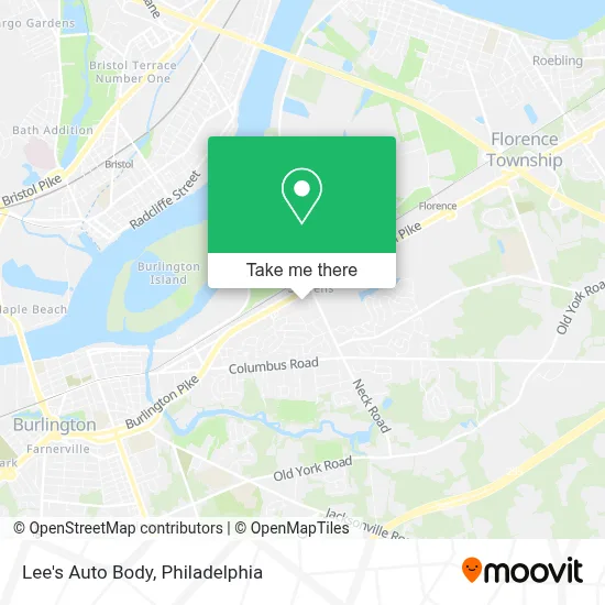 Lee's Auto Body map