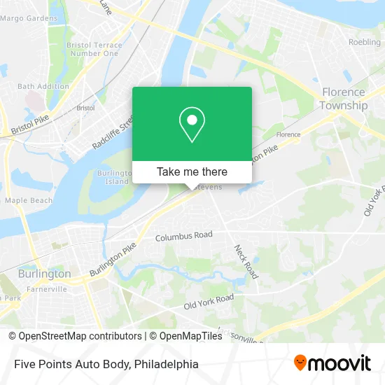 Five Points Auto Body map