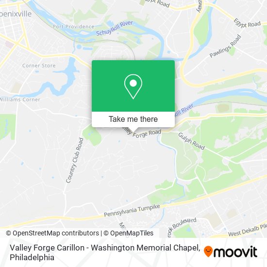 Valley Forge Carillon - Washington Memorial Chapel map