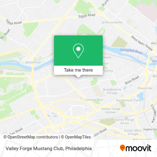 Valley Forge Mustang Club map