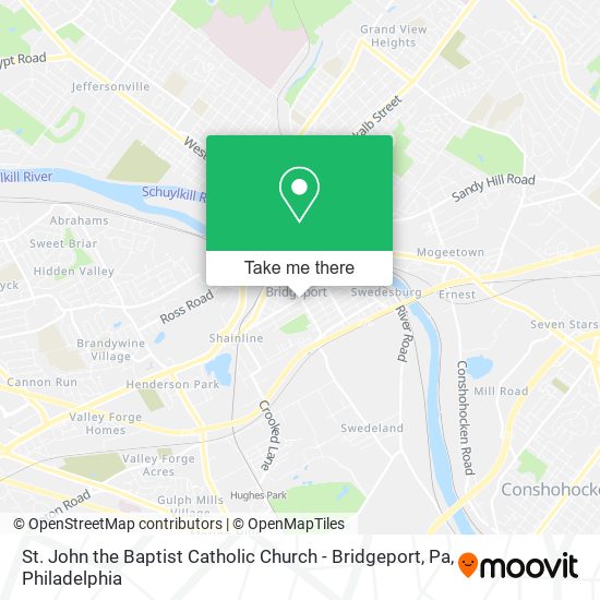 St. John the Baptist Catholic Church - Bridgeport, Pa map