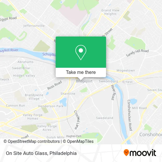 On Site Auto Glass map