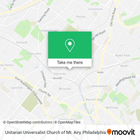 Mapa de Unitarian Universalist Church of Mt. Airy