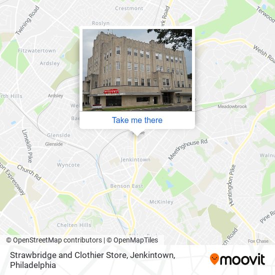 Strawbridge and Clothier Store, Jenkintown map