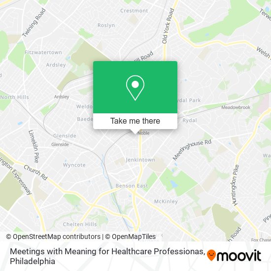 Mapa de Meetings with Meaning for Healthcare Professionas