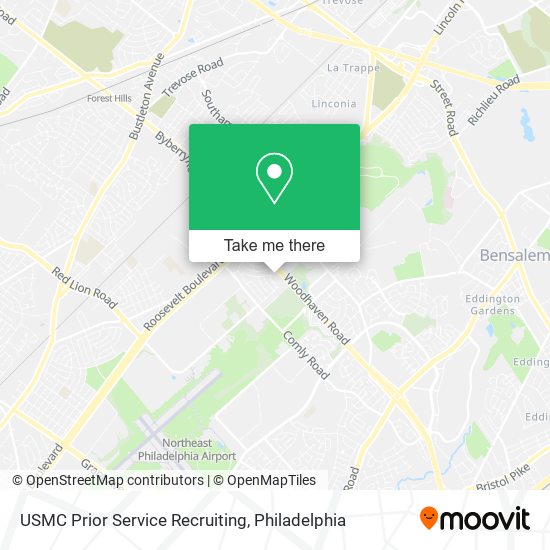 Mapa de USMC Prior Service Recruiting