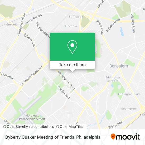 Byberry Quaker Meeting of Friends map