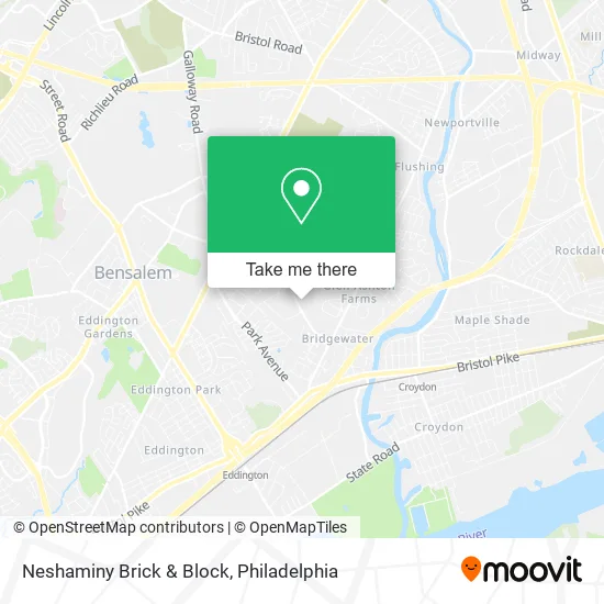 Neshaminy Brick & Block map