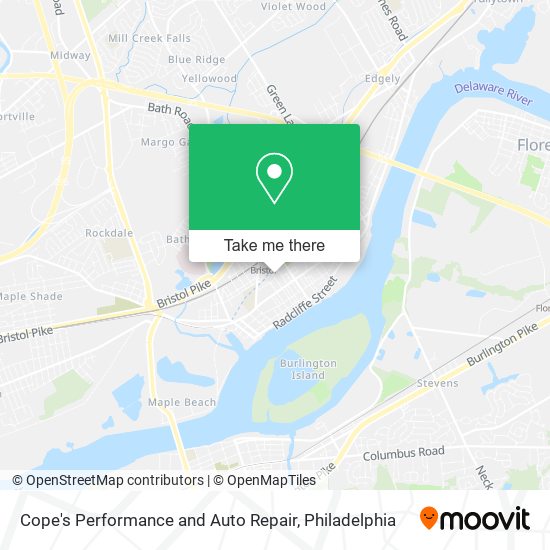 Cope's Performance and Auto Repair map