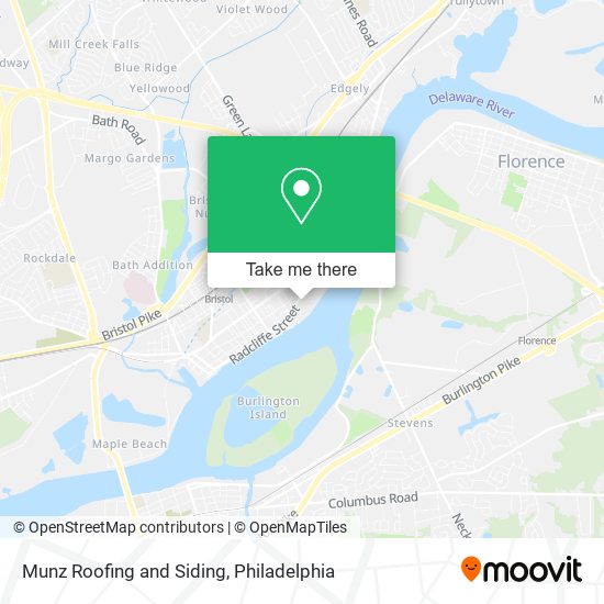 Munz Roofing and Siding map