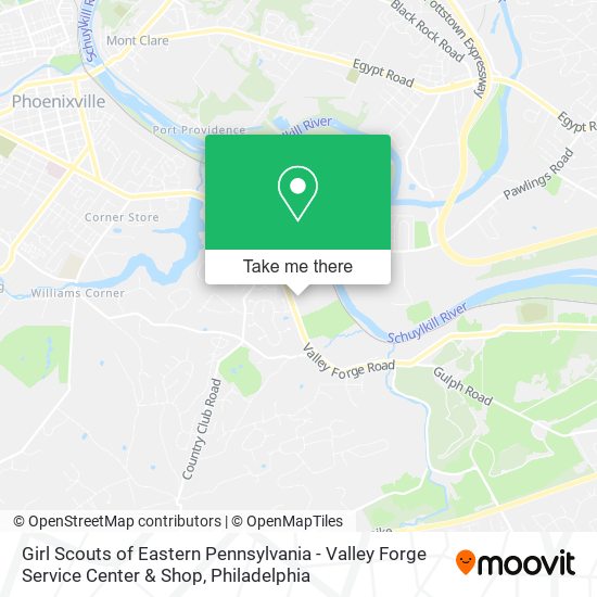 Girl Scouts of Eastern Pennsylvania - Valley Forge Service Center & Shop map