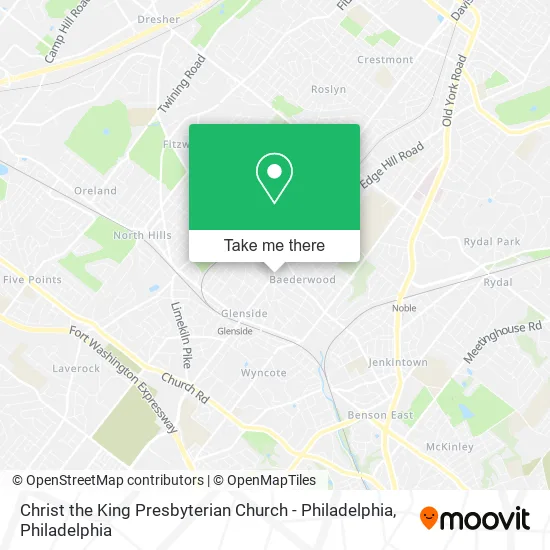 Christ the King Presbyterian Church - Philadelphia map