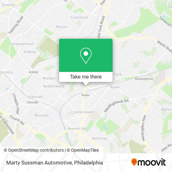 Marty Sussman Automotive map