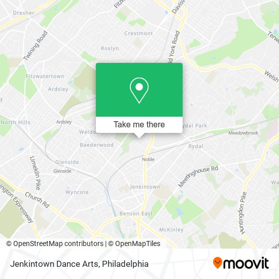 Jenkintown Dance Arts map