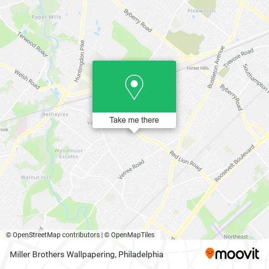 Miller Brothers Wallpapering map