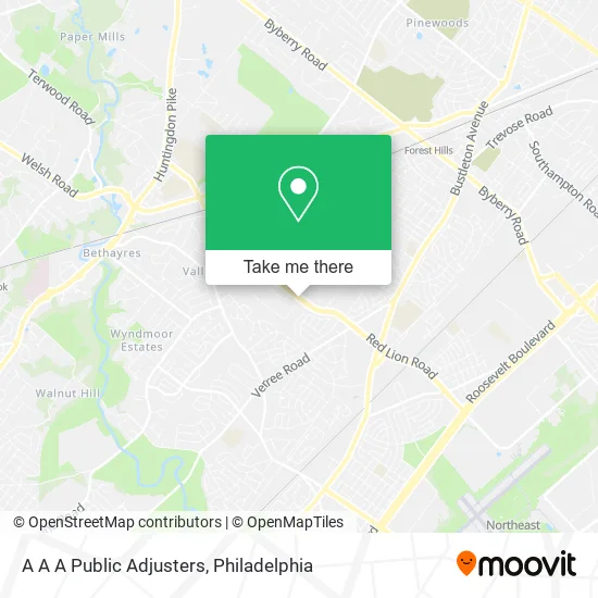 A A A Public Adjusters map