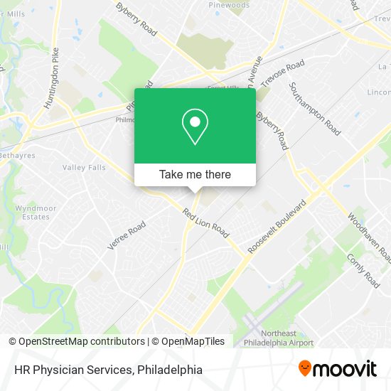 Mapa de HR Physician Services