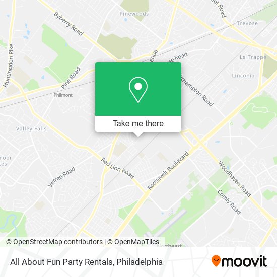 Mapa de All About Fun Party Rentals