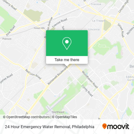 Mapa de 24 Hour Emergency Water Removal