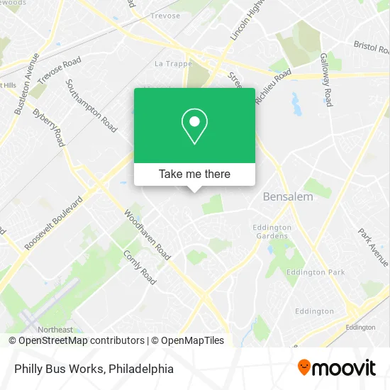 Philly Bus Works map