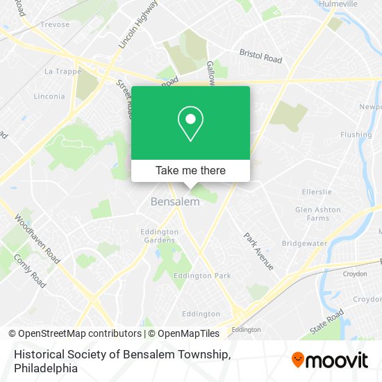 Historical Society of Bensalem Township map