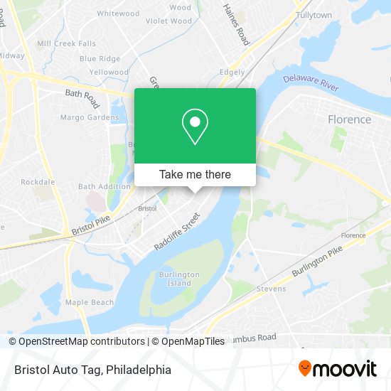 Mapa de Bristol Auto Tag